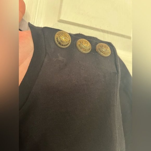 SOLD Balmain Paris Button Shoulder T Shirt - Picture 3 of 7